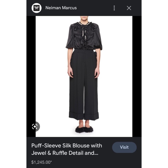 Simone Rocha - Jeweled Silk Blouse - Picture 5 of 8